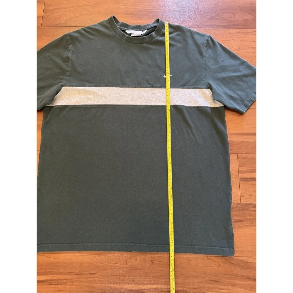 Vintage Nike Shirt Short Sleeve Y2K Stripe Embroidered Swoosh Black Men's XL - Picture 6 of 8